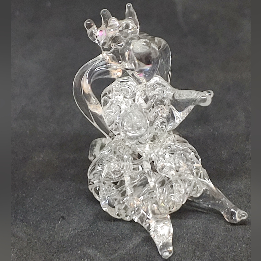 Poodle Dog Spun Glass Art